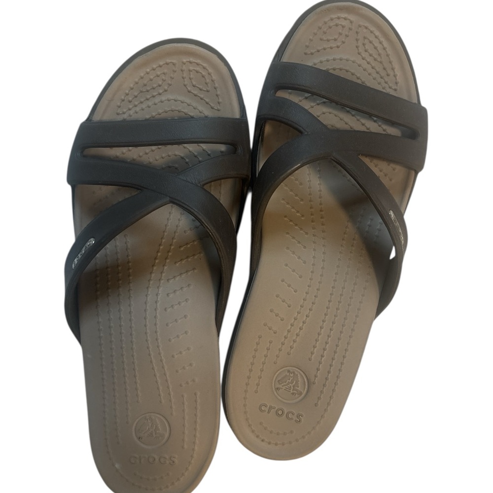Crocs Women's Brown Wedge Sandals